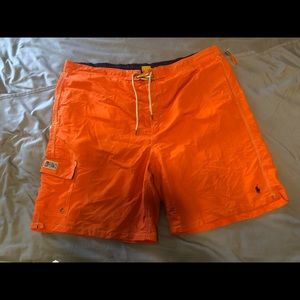 ❗️SOLD❗️Orange Ralph Lauren Men's Swim Trunks